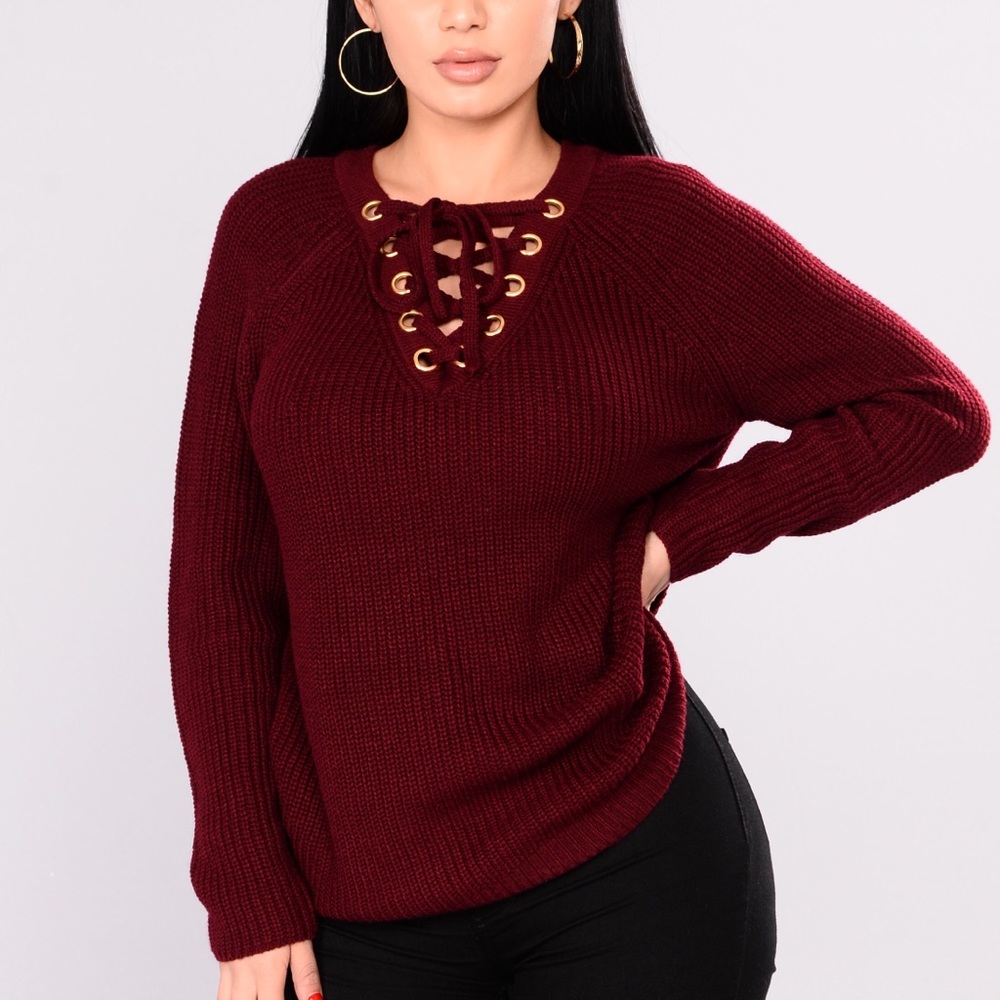BUrgundy Sweater